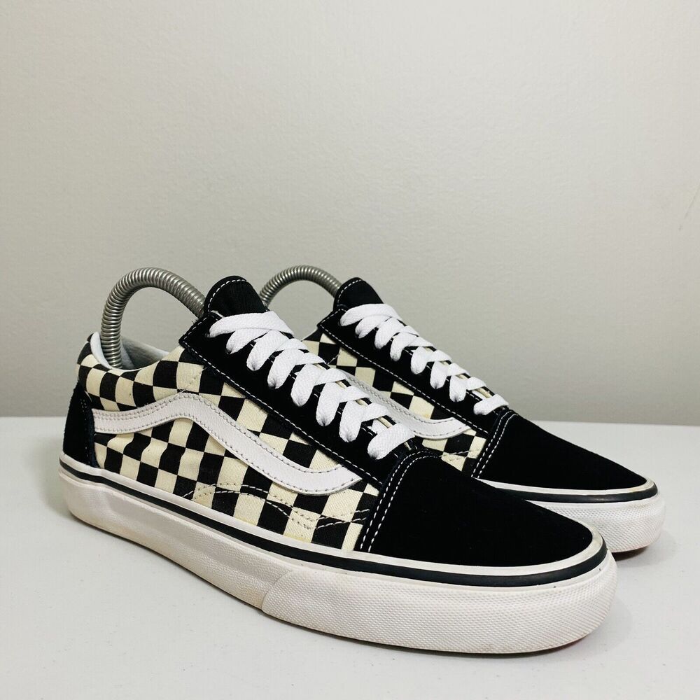 Vans Old Skool 721278 Checkered Blk/Wht Skate Sneaker Shoes Men's 6.5/Women's 8